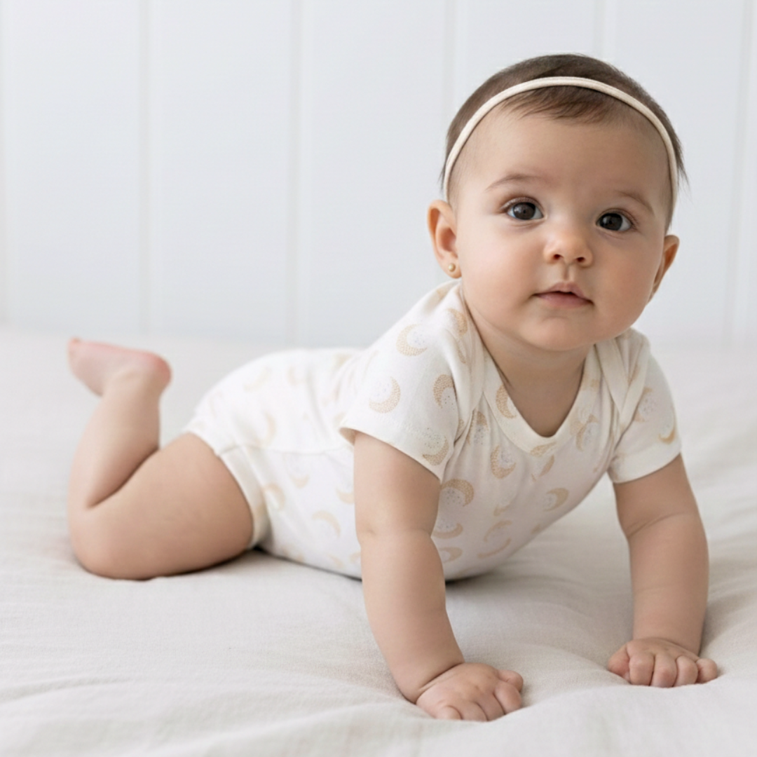 Body Bebé Manga Corta Luna (100% Algodón Orgánico)