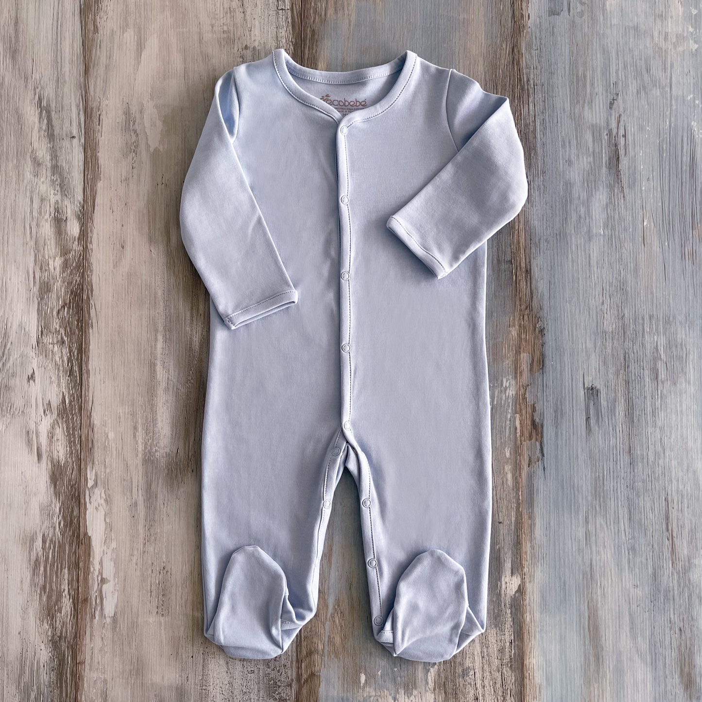 Enterizo Bebe Celeste Ecobebe - Ropa para bebes en 100% Algodon Organico
