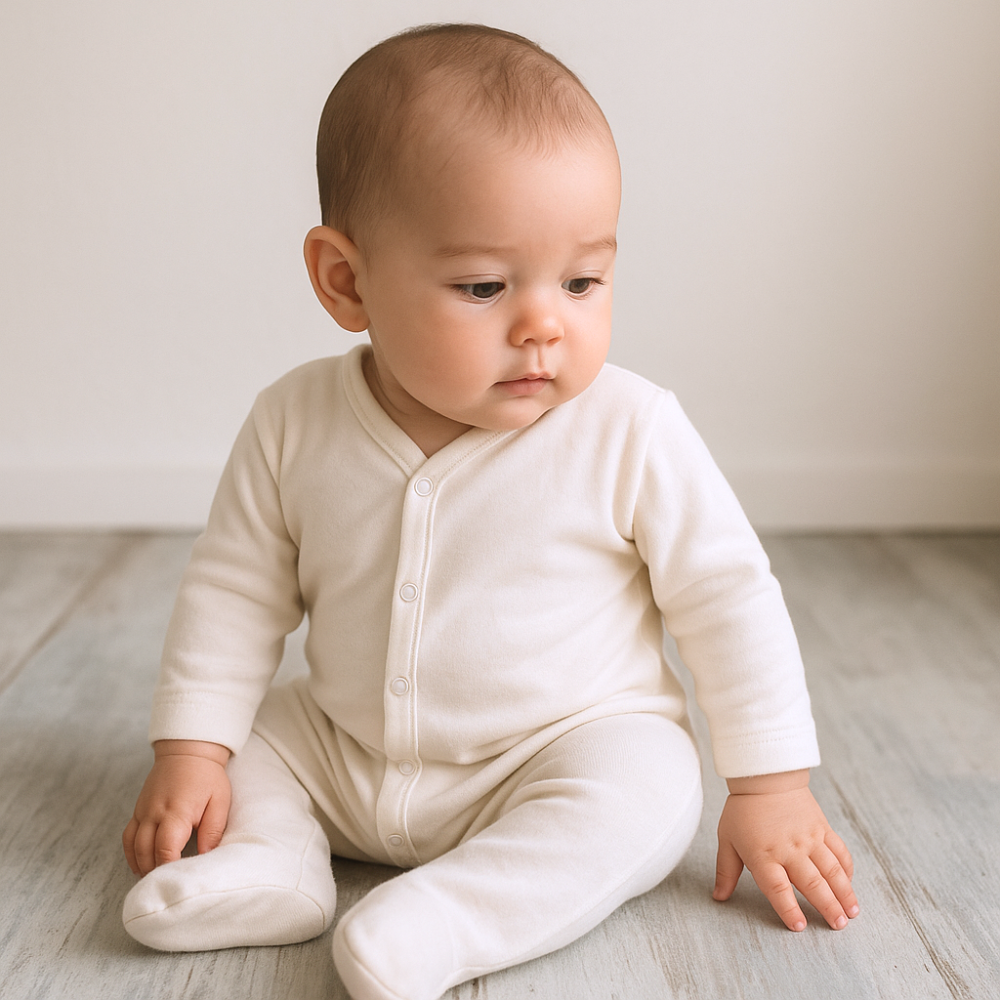 Enterizo Bebe Ecowhite – Algodon Organico | Ecobebe – Ropa para Bebes
