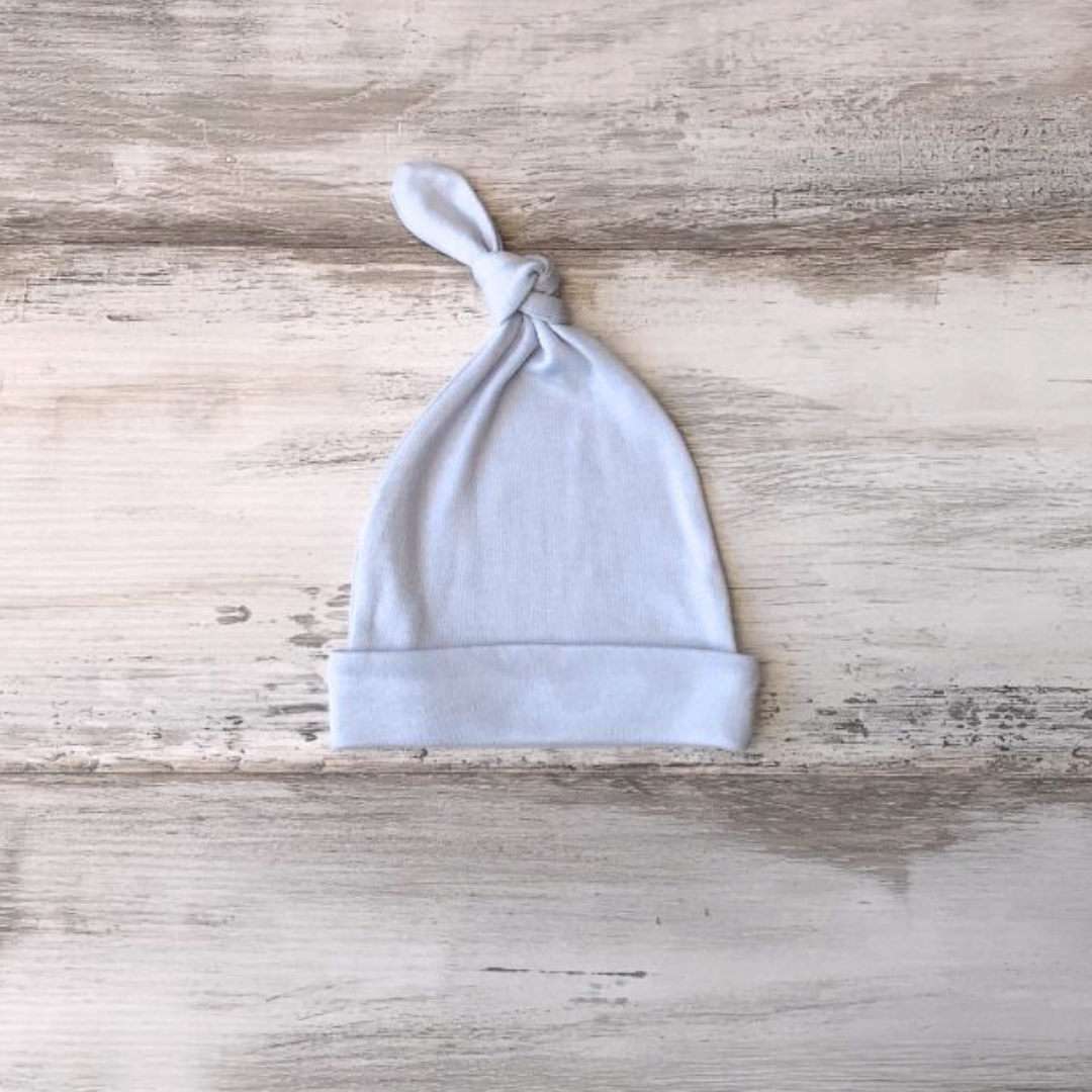 Gorro Bebé Celeste Ecobebe - Ropa para bebes en 100% Algodón Orgánico
