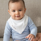 Bandana babero bebé blanco ecowhite en algodón orgánico pima peruano | Ecobebé