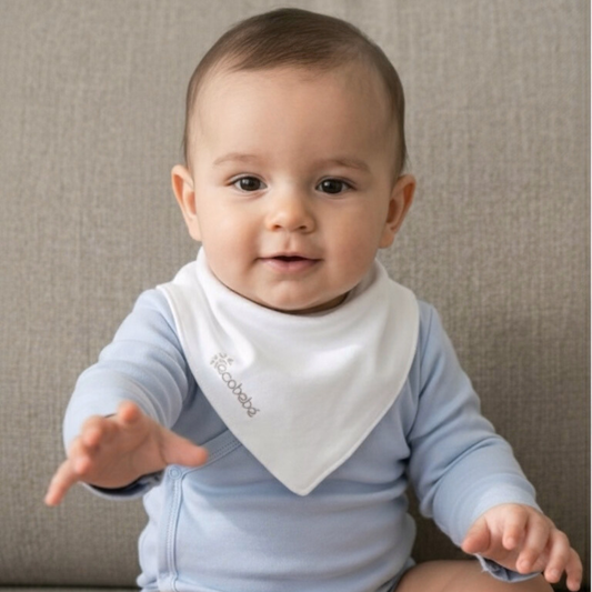 Bandana Babero Bebé - Ecowhite (100% Algodón Orgánico)
