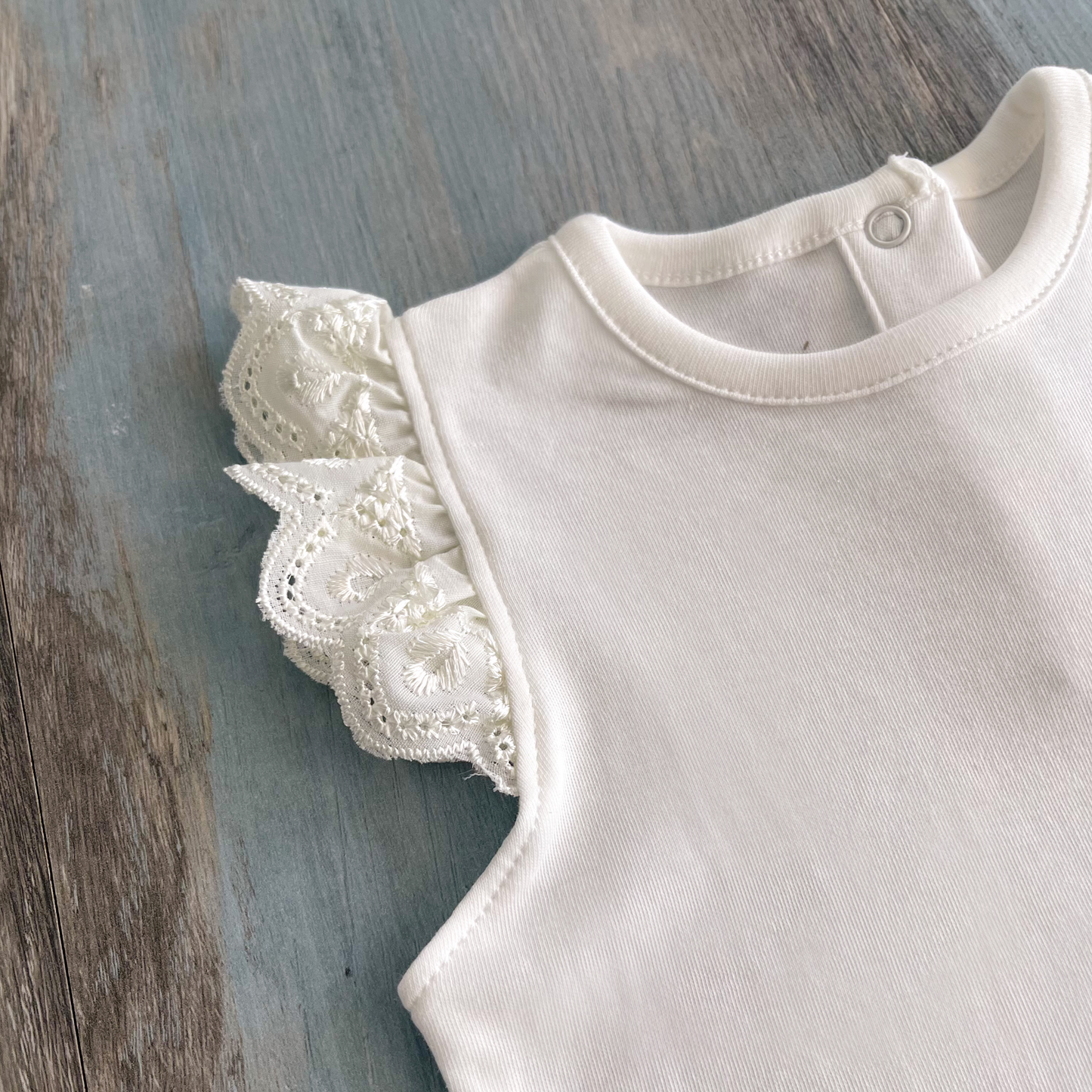 Body Broderie - EcoWhite (100% Algodón Orgánico) - Le Petit Company