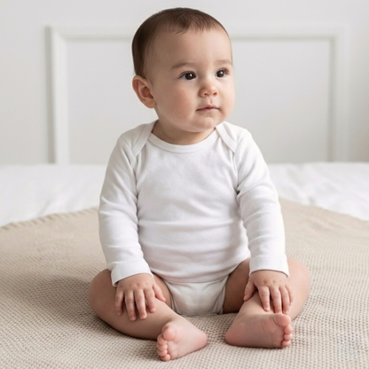 Body Bebé Manga Larga - Ecowhite (100% Algodón Orgánico)