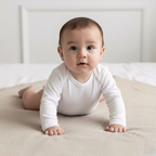 Body bebé manga larga blanco vista completa en algodón orgánico | Ecobebé