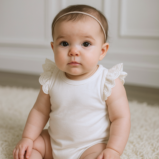 Body Bebe Broderie Ecowhite – Algodon Organico | Ecobebe – Ropa para Bebes