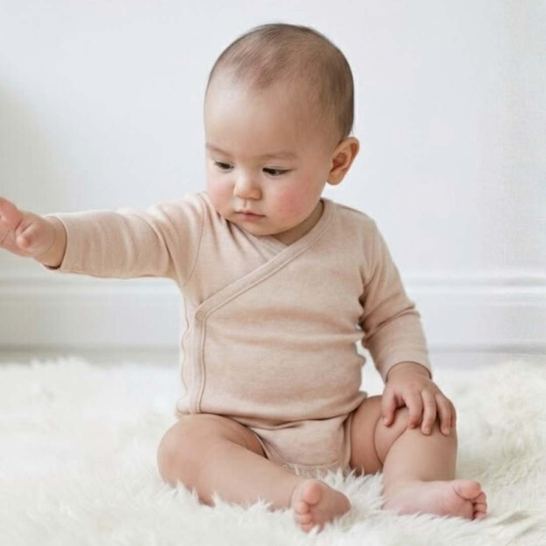 Body Bebé Kimono - Caramel (100% Algodón Orgánico)