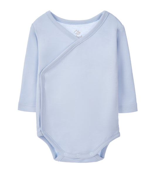 Body Bebe Kimono Celeste Ecobebe - Ropa para bebes en 100% Algodon Organico