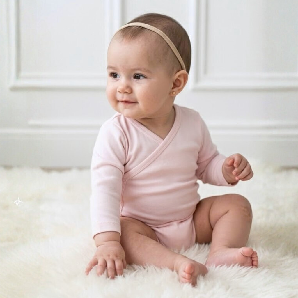 Body Bebé Kimono Rosado – Algodón Orgánico Pima