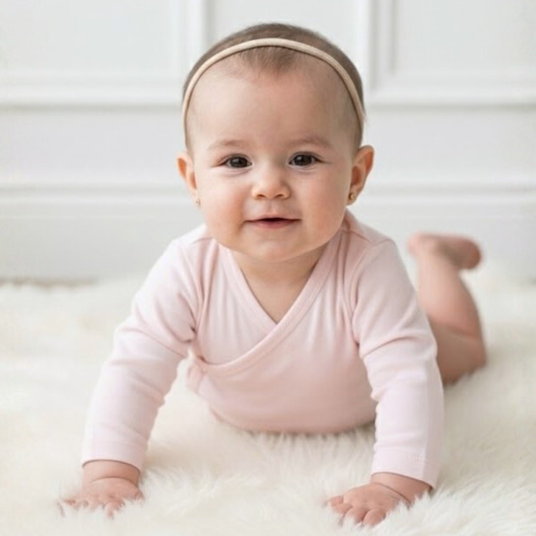 Body Bebé Kimono Rosado – Algodón Orgánico Pima