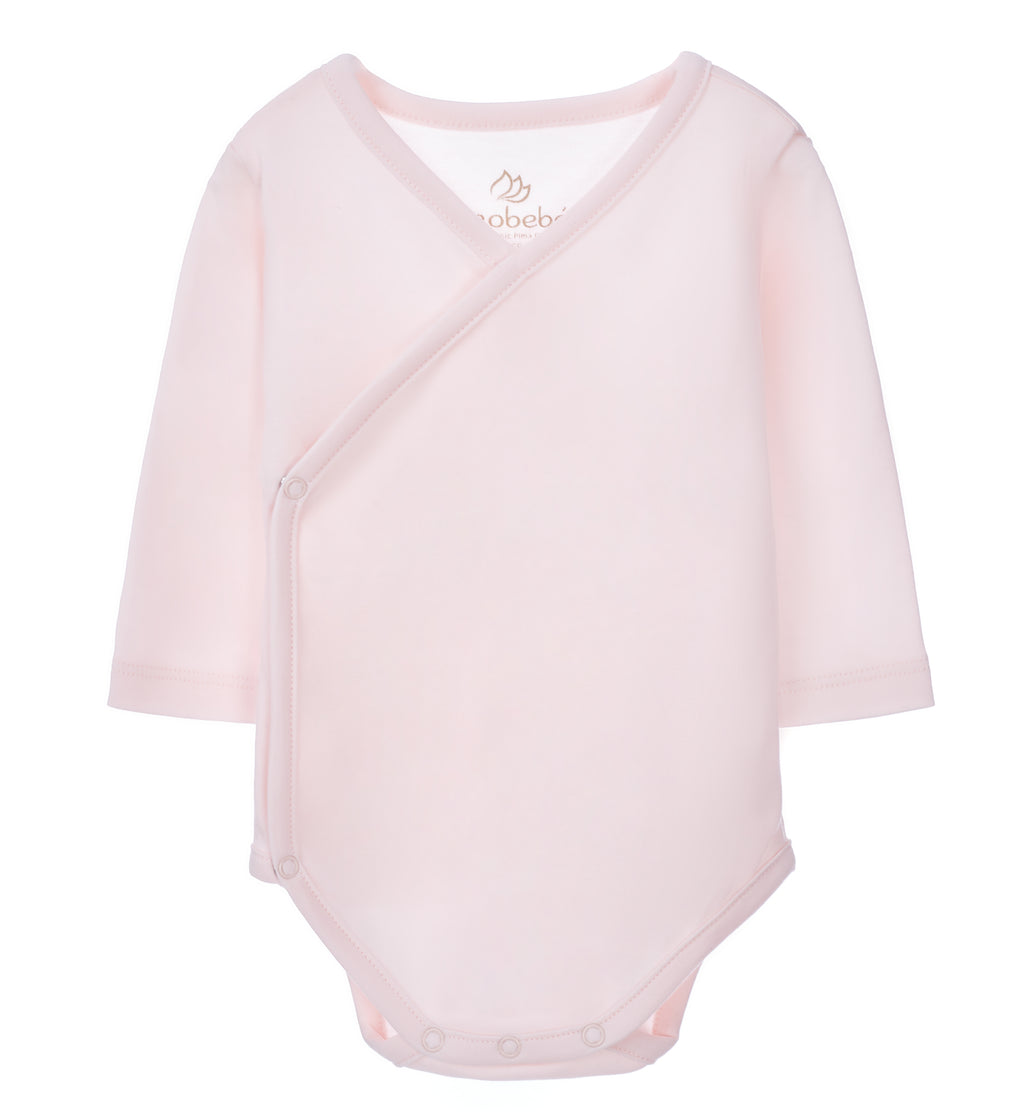 Body Bebe Rosado Kimono Ecobebe - Ropa para bebes en 100% Algodon Organico
