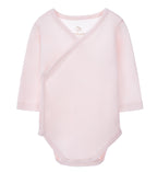 Body kimono bebé rosado en algodón orgánico pima peruano | Ecobebé