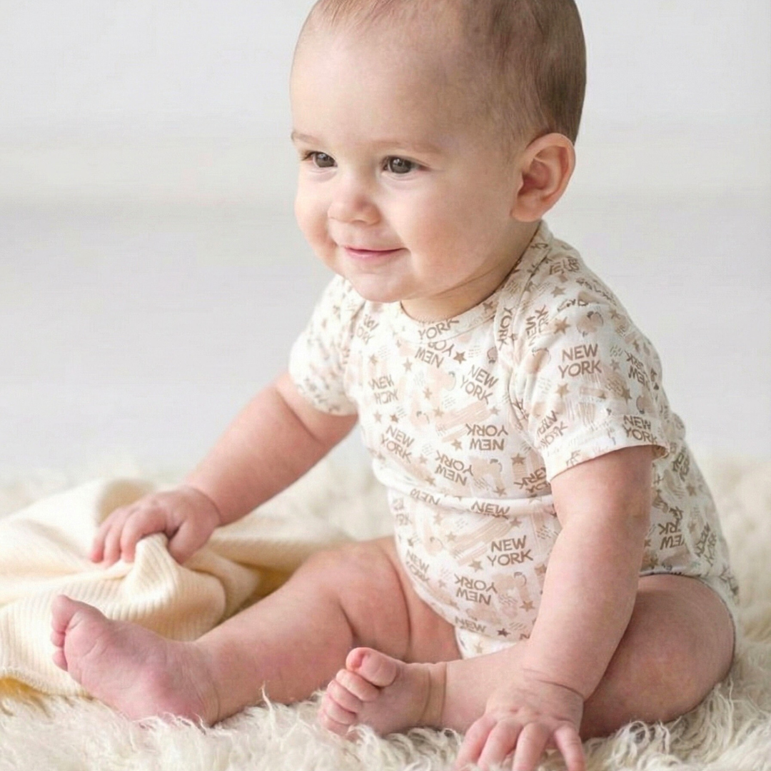 Body bebé New York en algodón orgánico pima peruano | Ecobebé
