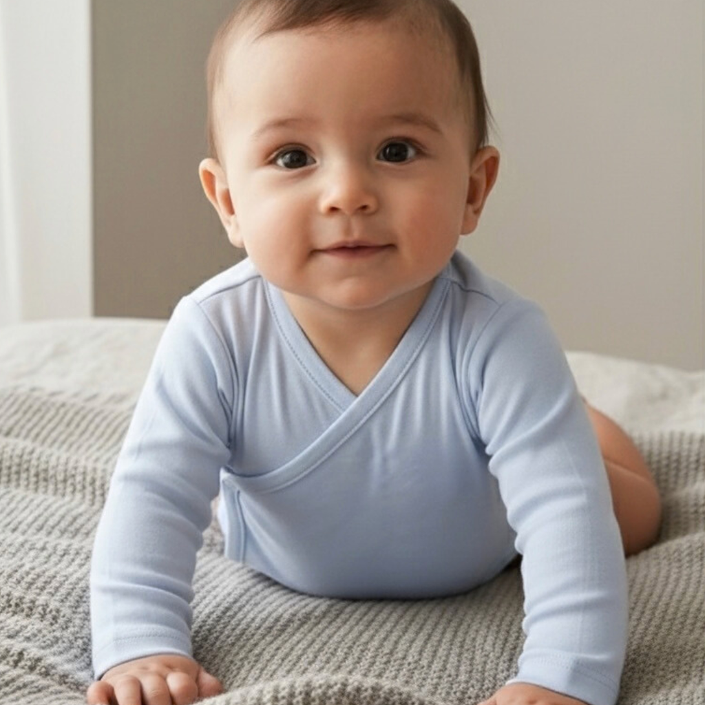  Body kimono cruzado bebé en algodón orgánico — Ecobebé