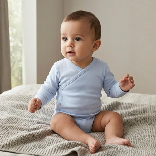  Body kimono cruzado bebé en algodón orgánico — Ecobebé