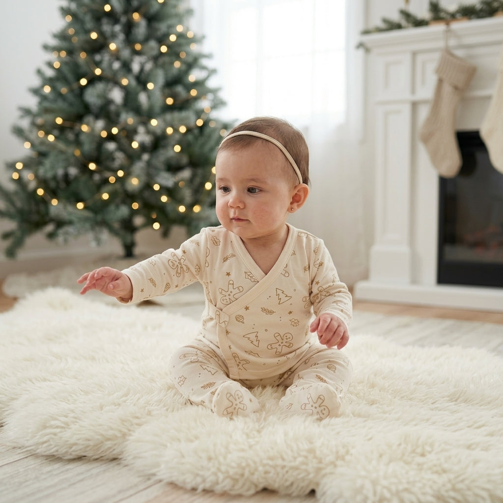 Chaqueta Navidad Bebé Ginger Cookies | Algodón Orgánico Pima