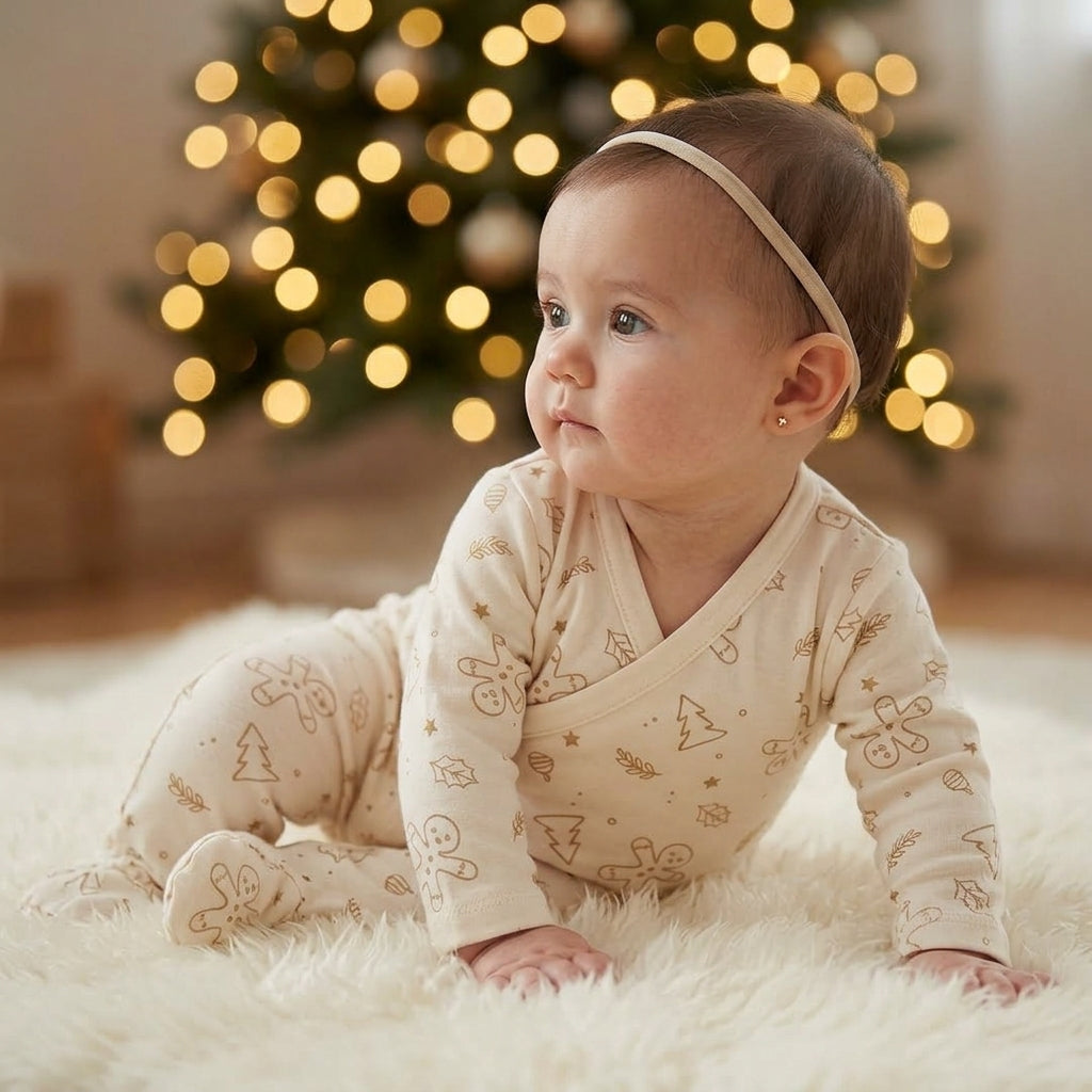 Chaqueta Navidad Bebé Ginger Cookies | Algodón Orgánico Pima