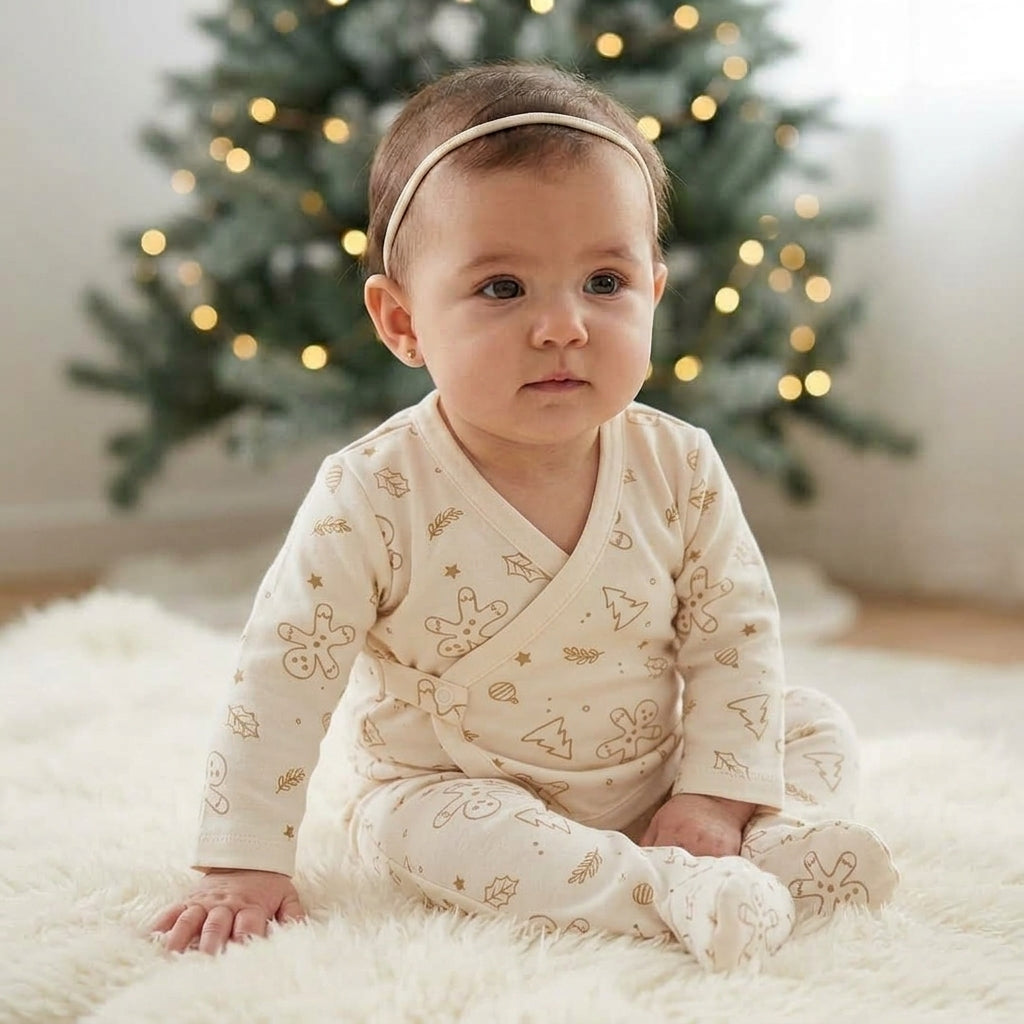 Chaqueta Navidad Bebé Ginger Cookies | Algodón Orgánico Pima