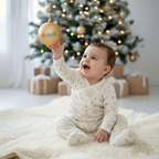 Chaqueta bebé navidad ginger cookies en algodón orgánico pima peruano | Ecobebé