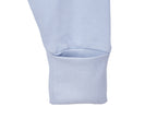 Pantalón tiro bajo bebé celeste — detalle pretina algodón orgánico | Ecobebé