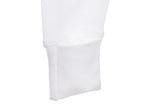 Pantalón puño convertible bebé blanco — detalle pretina | Ecobebé