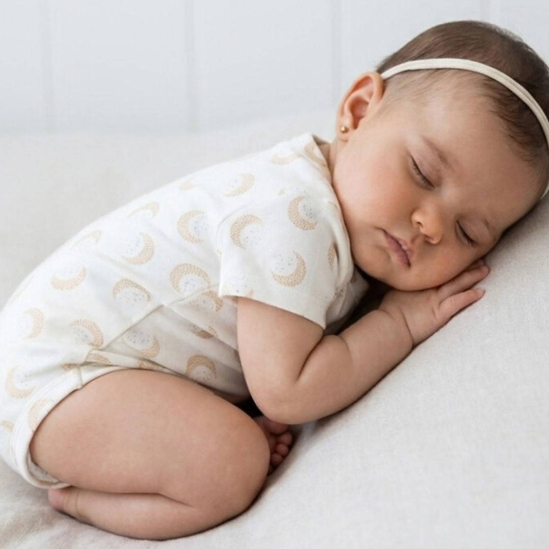 Body Bebé Manga Corta Luna (100% Algodón Orgánico)