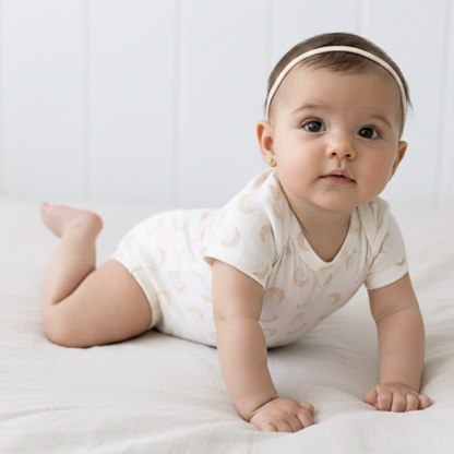 Body Bebé Manga Corta Luna (100% Algodón Orgánico)