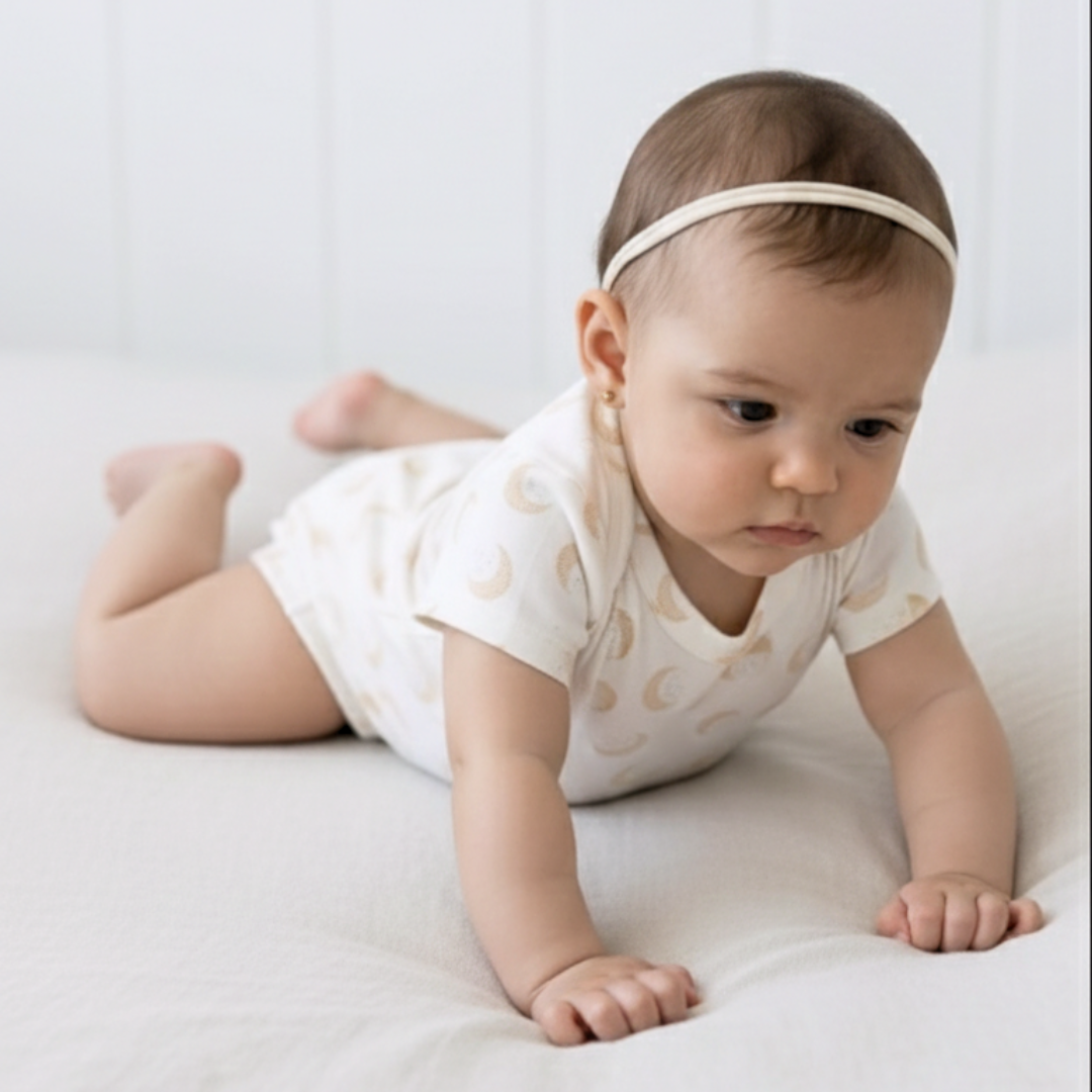 Body Bebé Manga Corta Luna (100% Algodón Orgánico)