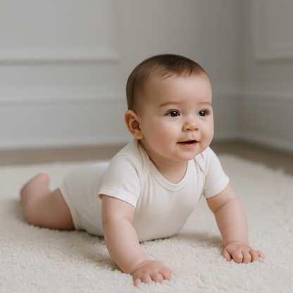 Body Bebé Manga Corta Ecowhite (Blanco) – Algodón Orgánico Pima