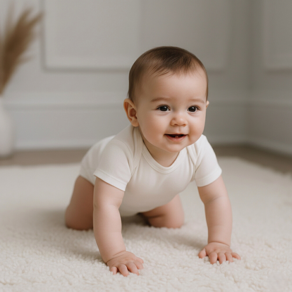 Body Bebé Manga Corta Ecowhite (Blanco) – Algodón Orgánico Pima