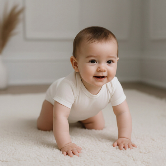 Body Bebé Manga Corta Ecowhite (Blanco) – Algodón Orgánico Pima