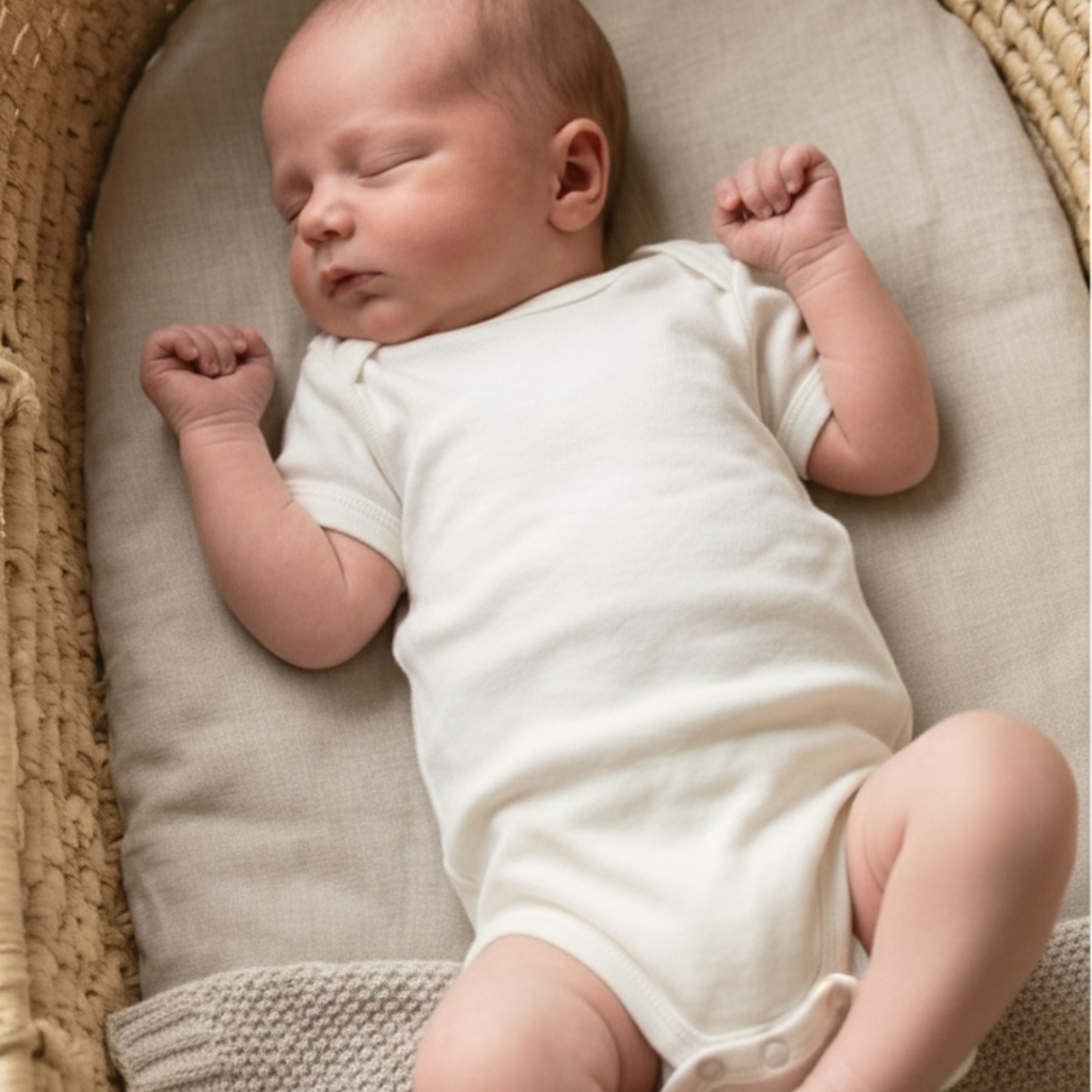 Body Bebé Manga Corta Ecowhite (Blanco) – Algodón Orgánico Pima