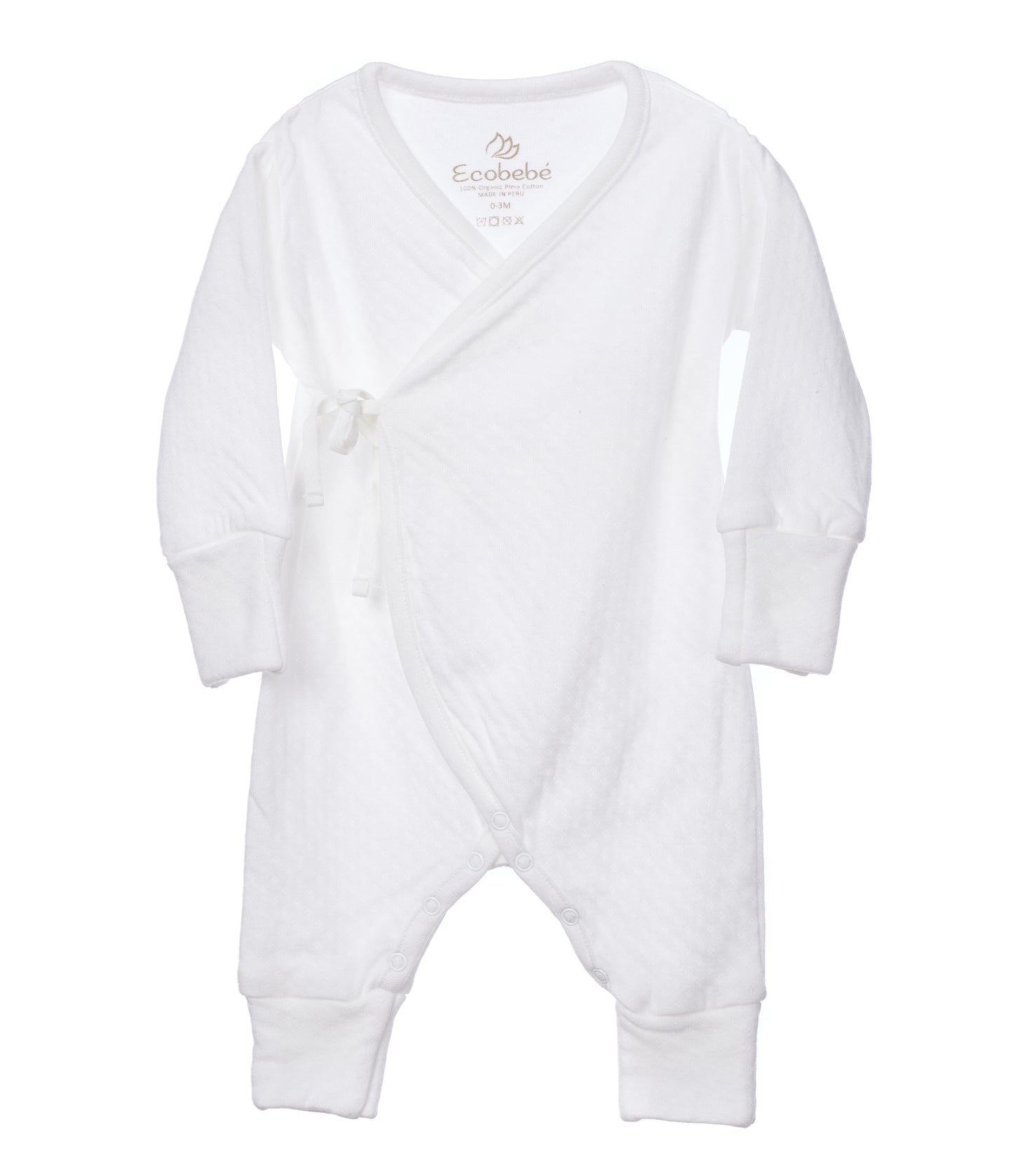 Enterizo Bebe Pointelle Ecobebe - Ropa para bebes en 100% Algodon Organico