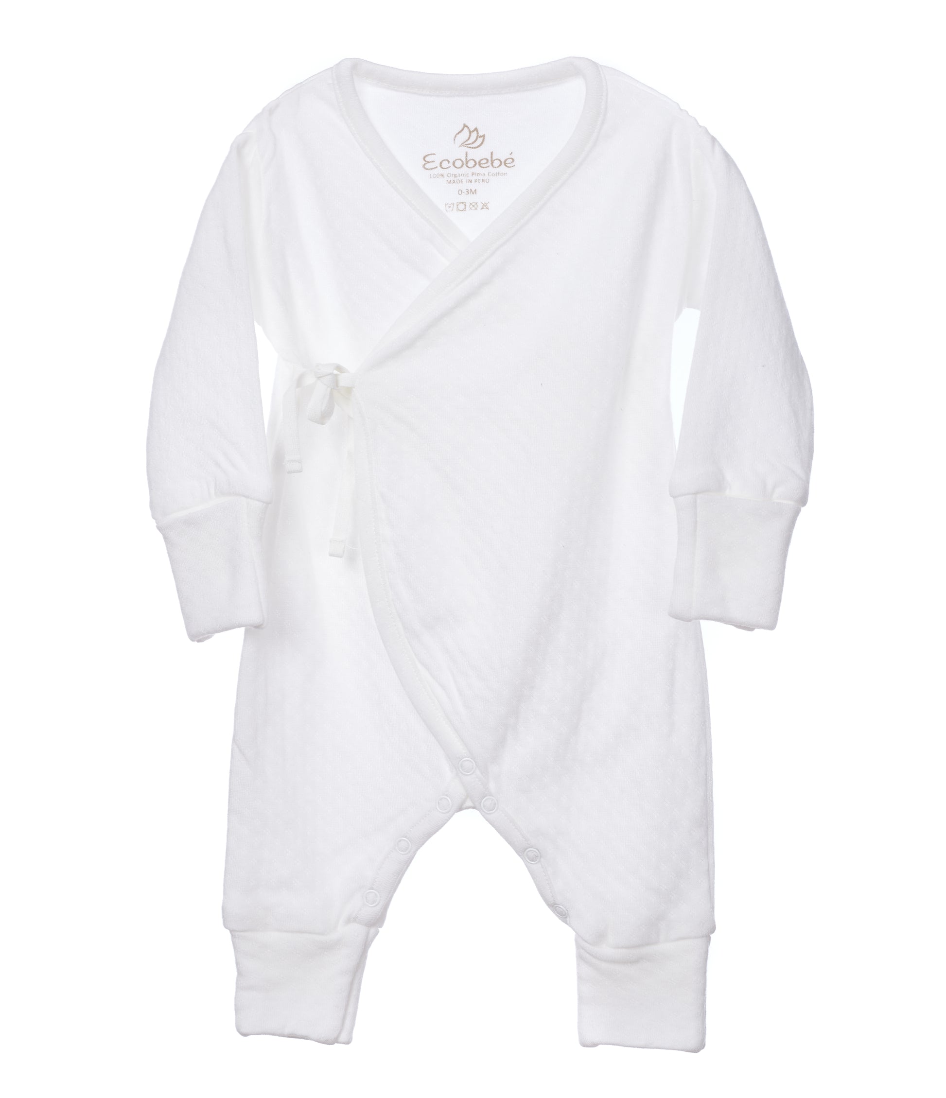 Enterizo Bebe Pointelle Ecobebe - Ropa para bebes en 100% Algodon Organico