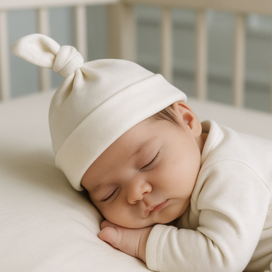 Gorro Bebé Nudo - Ecowhite (100% Algodón Orgánico)