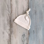 Gorro bebé nudo blanco en algodón orgánico pima peruano | Ecobebé