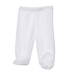 Pantalón tiro bajo bebé blanco en algodón orgánico pima peruano | Ecobebé