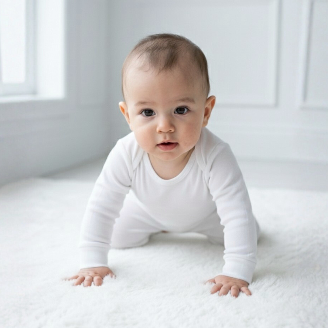 Pantalón Bebé Puño Convertible - Ecowhite (100% Algodón Orgánico)