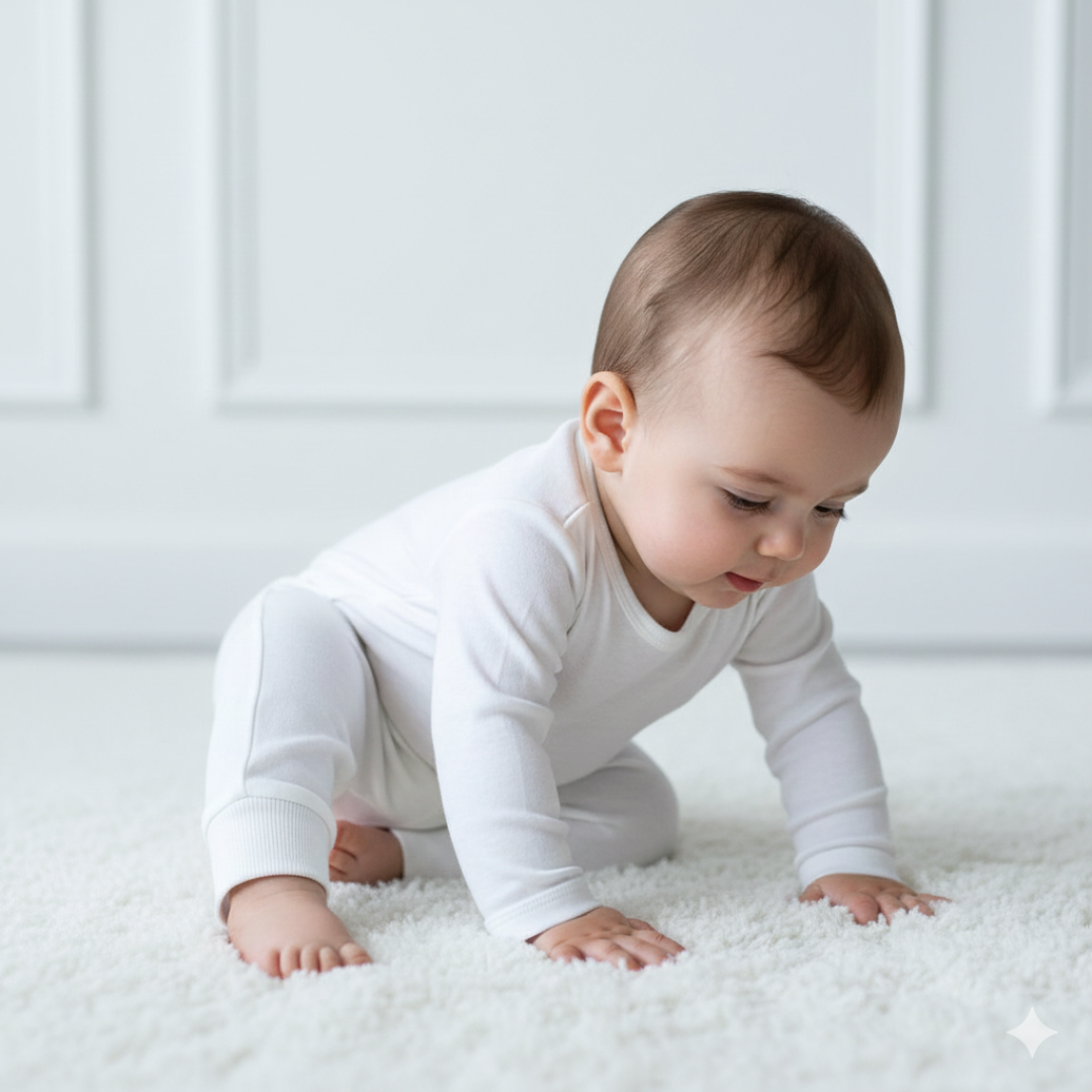Pantalón bebé convertible blanco extendido en algodón orgánico | Ecobebé