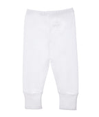 Pantalón puño convertible bebé blanco en algodón orgánico pima peruano | Ecobebé