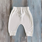 Pantalón tiro bajo bebé blanco en algodón orgánico pima peruano | Ecobebé