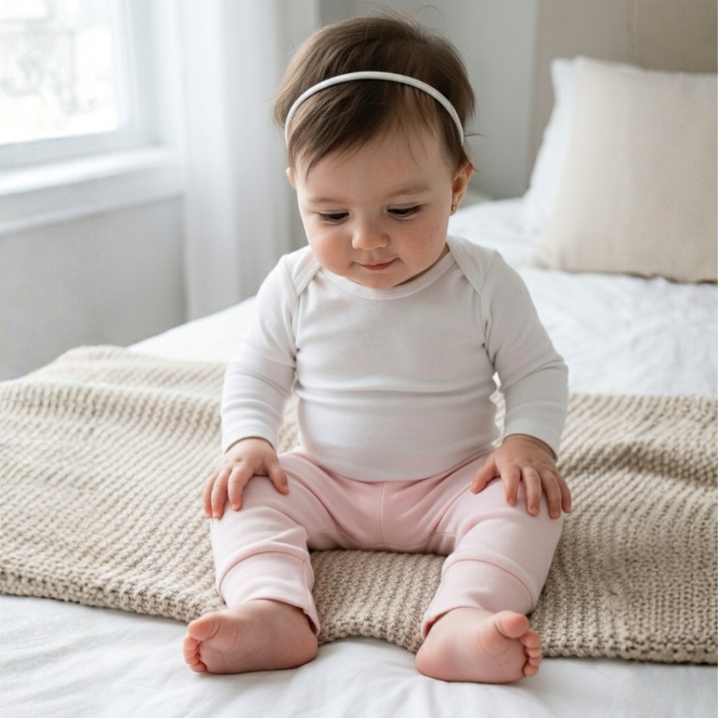 Pantalón Bebé Puño Convertible - Rosado (100% Algodón Orgánico)