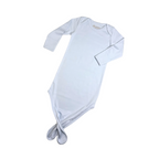 Pijama saco nudo bebé celeste algodón orgánico — sin broches | Ecobebé