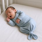 Pijama nudo bebé celeste en algodón orgánico pima peruano | Ecobebé
