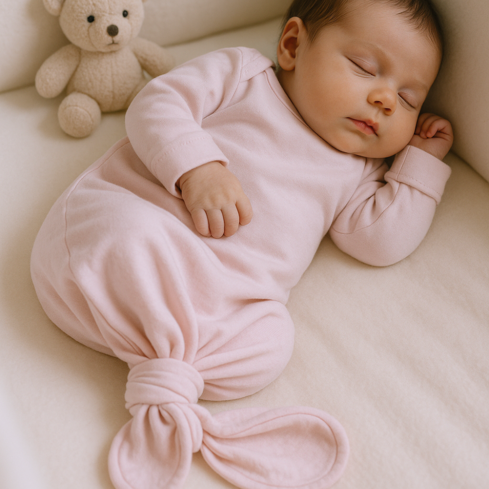 Pijama Gown Bebe Rosa - Algodon Organico Ecobebe