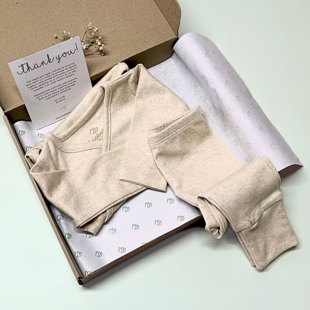Regalo Bebé Baby Shower Caramel Ecobebe Algodon Organico