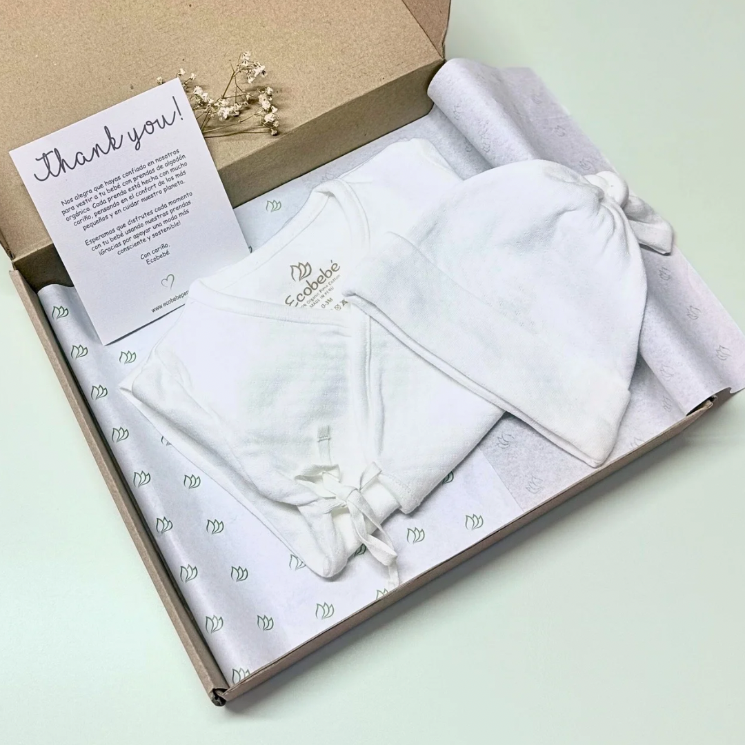 Regalo Bebé Baby Shower  Ecobebe Pointelle Algodon Organico