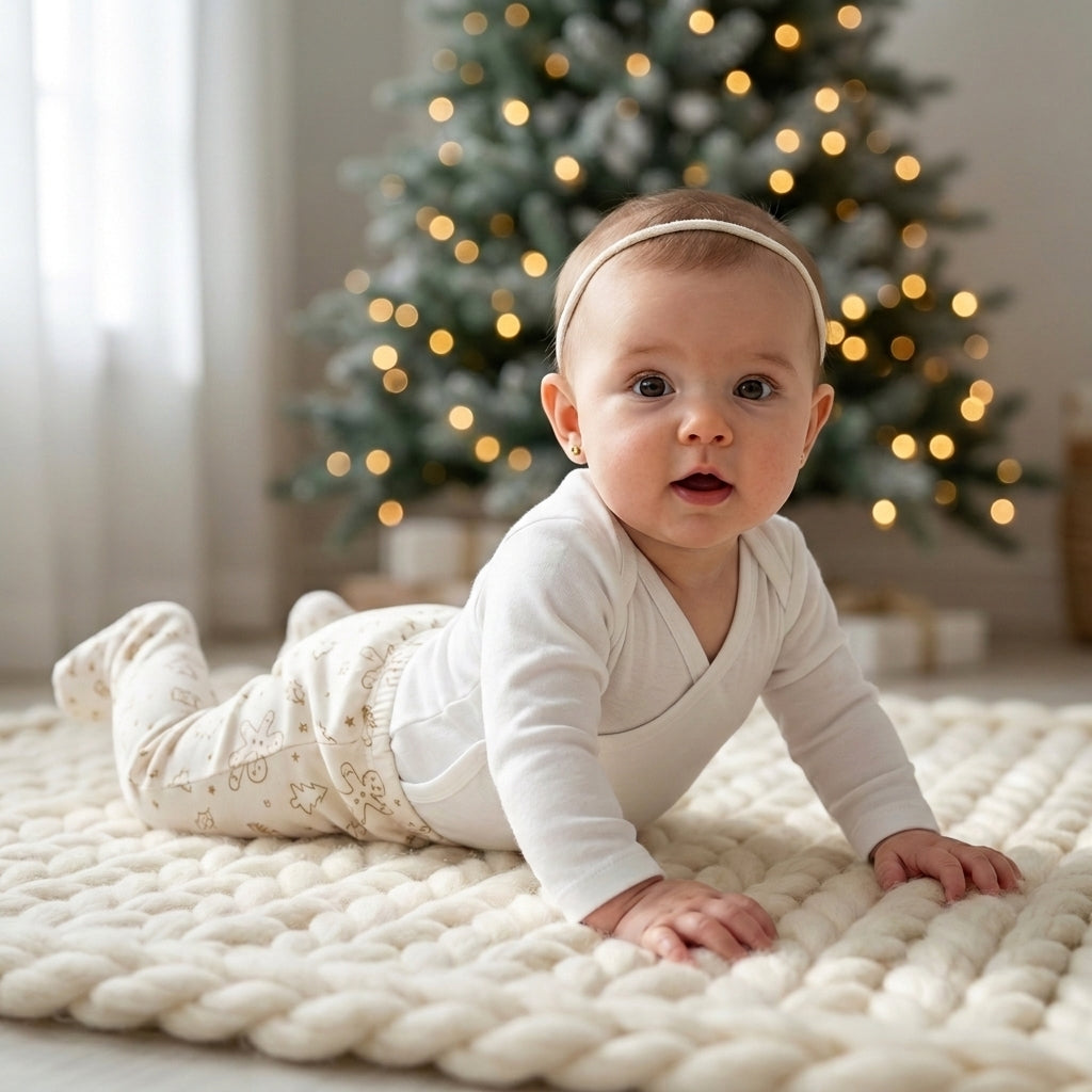 Set Navidad Bebé Ginger Cookies Dúo | Body Kimono + Pantalón