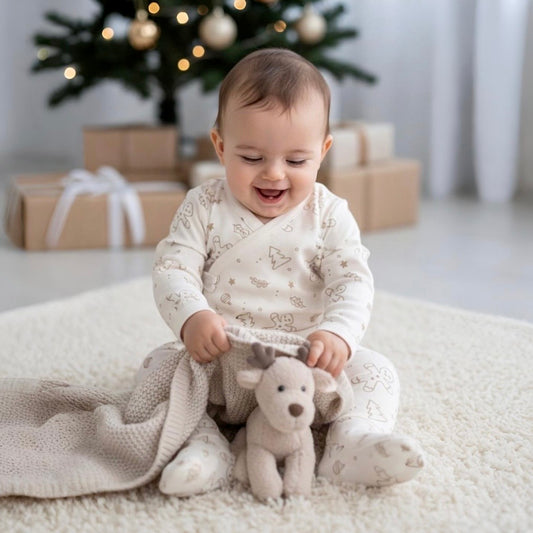 Set Navidad Bebe Algodon Organico - Ecobebe