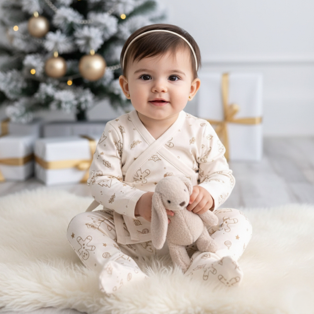 Set Navidad Bebe Algodon Organico - Ecobebe